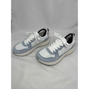 BRONAX Womens Wide Toe Athletic Casual Shoes Size 39 8.5 Light Baby Blue White